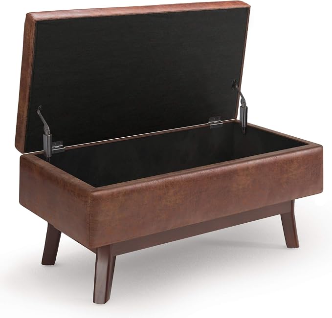 SIMPLIHOME Owen Small Rectangular Storage Ottoman - Image 5
