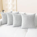 CaliTime Throw Pillow Covers Decorative 18 X 18 Inches Pack of 4 Cozy Chenille by CaliTime