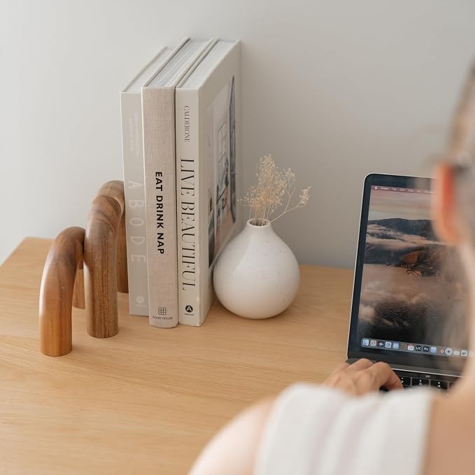 PEAKOLY Wood Arch Bookshelf Decor - Image 8