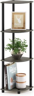 Furinno TURN-N-TUBE Corner Shelf, 4-Tier Corner Bookshelf, Display Storage by Furinno-FitsYourSpaceFitsYourBudget