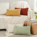 Fancy Homi 4 Packs Fall Boho Long Lumbar Decorative Throw Pillow Covers 14x24 by Fancy+Homi