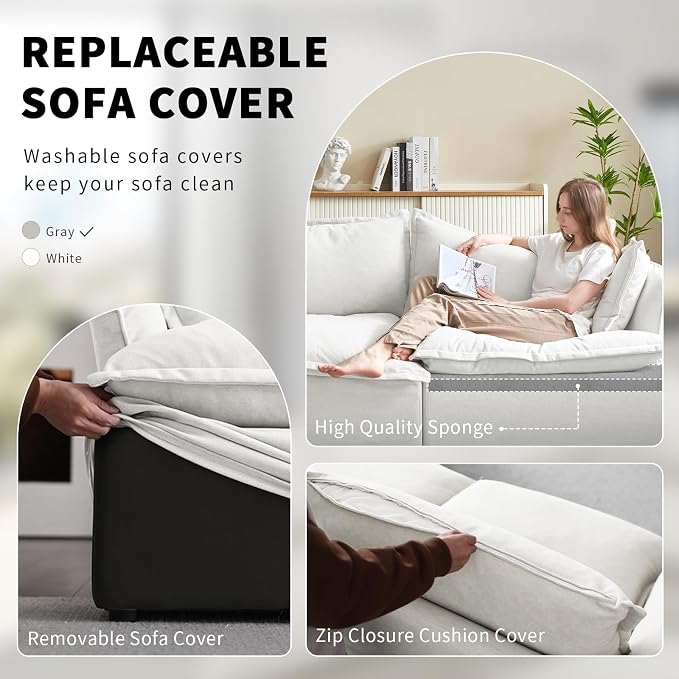 Cloud Sectional Couches, Down Filled Sofa - Image 5