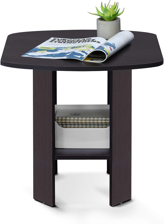 Furinno SIMPLE DESIGN Side Table, 2-Tier Modern End Table - Image 3