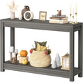 Besiost 47" Farmhouse Wood Entryway Table Narrow Console Table by Besiost