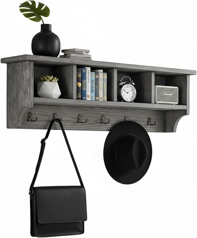 Alaterre Furniture Pomona Entryway Coat Rack – Rustic Farmhouse 48-Inch - Image 7