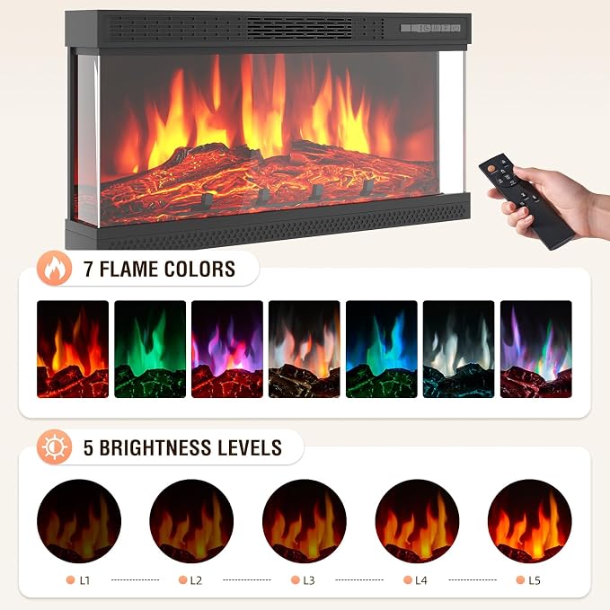 98" Farmhouse TV Stand with 36" Fireplace - Image 5