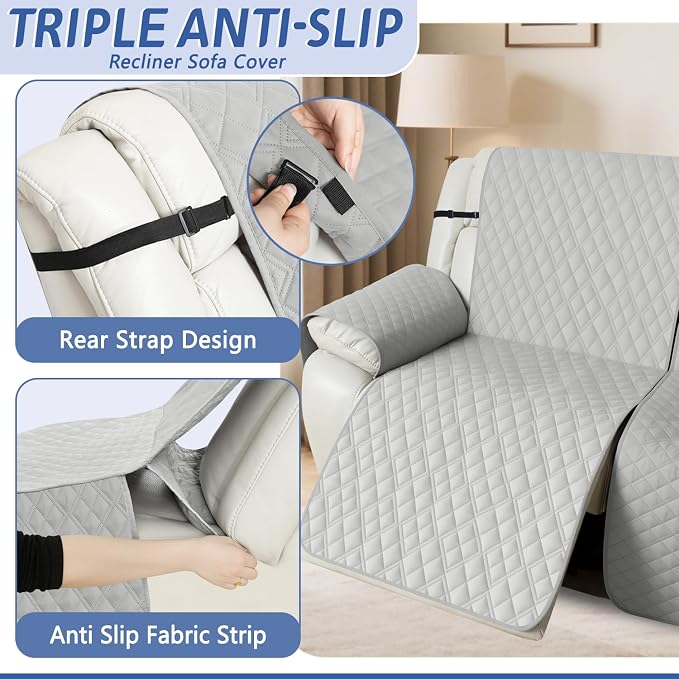 Arfntevss Recliner Sectional Couch Covers Waterproof L Shape Sofa Cover - Image 4