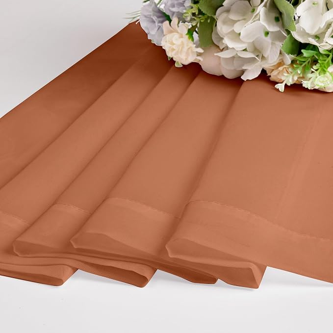 Chyhomenyc Sheer Orange Curtains 90 inches Long 2 Panels, Light Filtering Soft - Image 9