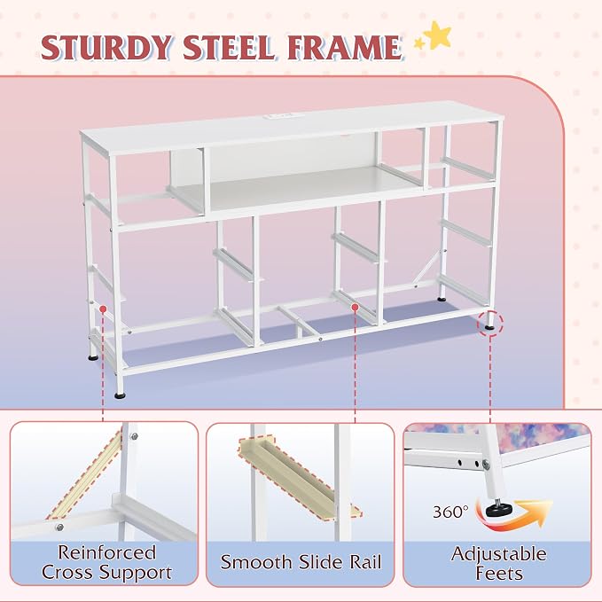 WLIVE Dresser TV Stand for 45, 55 inch TV, Entertainment Center - Image 9