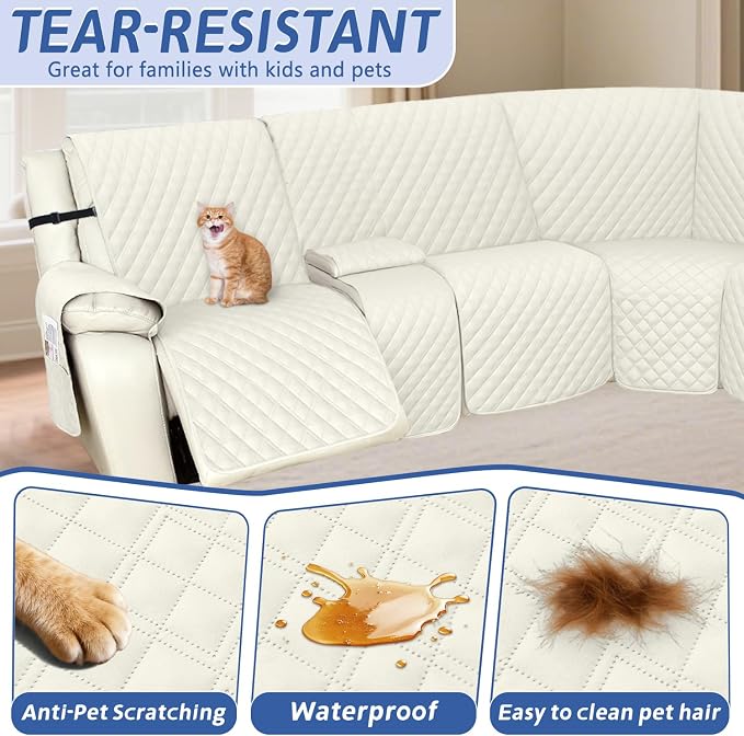 Arfntevss Recliner Sectional Couch Covers 1OO% Waterproof L Shape Sofa Cover - Image 4