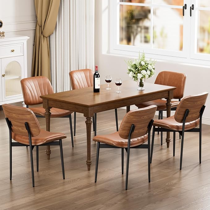 YaFiti Dining Chairs Set of 2, Dining Room and Kitchen Chairs, Mid Century - Image 4