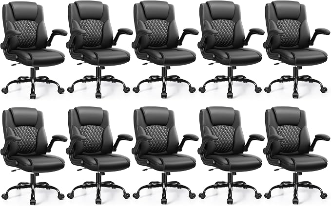 Leather Office Chair, PU Home Computer Desk Chairs by BrickAttic