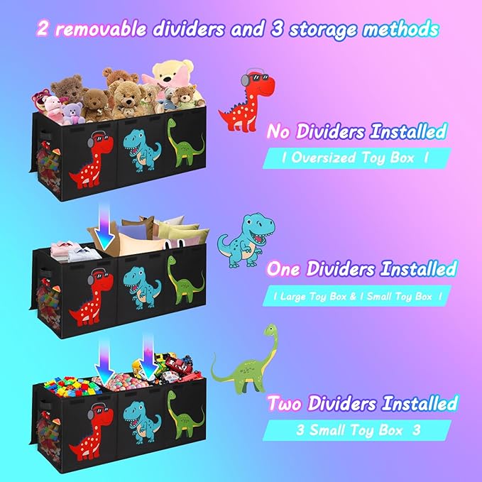Mabahoo Extra Large Toy Box, Collapsible Toy Storage Organizer - Image 6