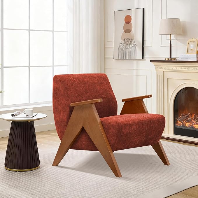2 Pcs Home Accent Chair Mid Century Modern Accent Chair - Image 8
