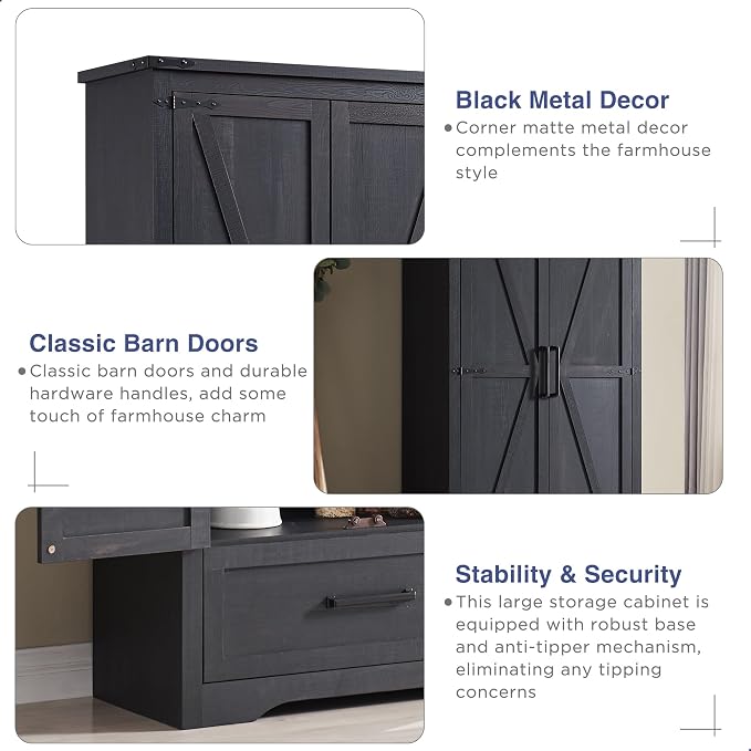Farmhouse Kitchen Pantry Cabinet - Image 5