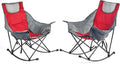 SUNNYFEEL Oversized Rocking Camping Chair 2 Pack, Fully Padded Patio Chair by SunnyFeelCamping