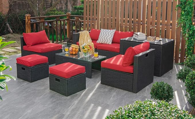 Tangkula 8 Pieces Patio Furniture Set - Image 9