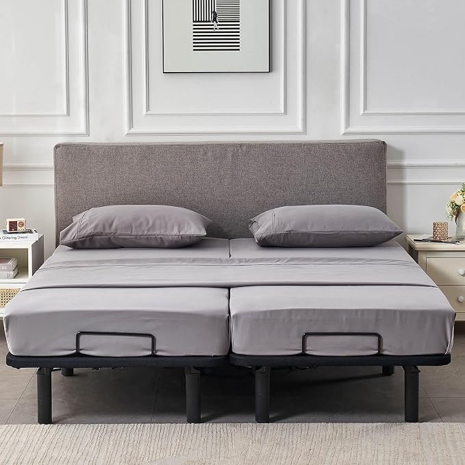Kingnex Split Queen Sheets for Adjustable Bed Soft 1800 Microfiber 5 Pieces - Image 7