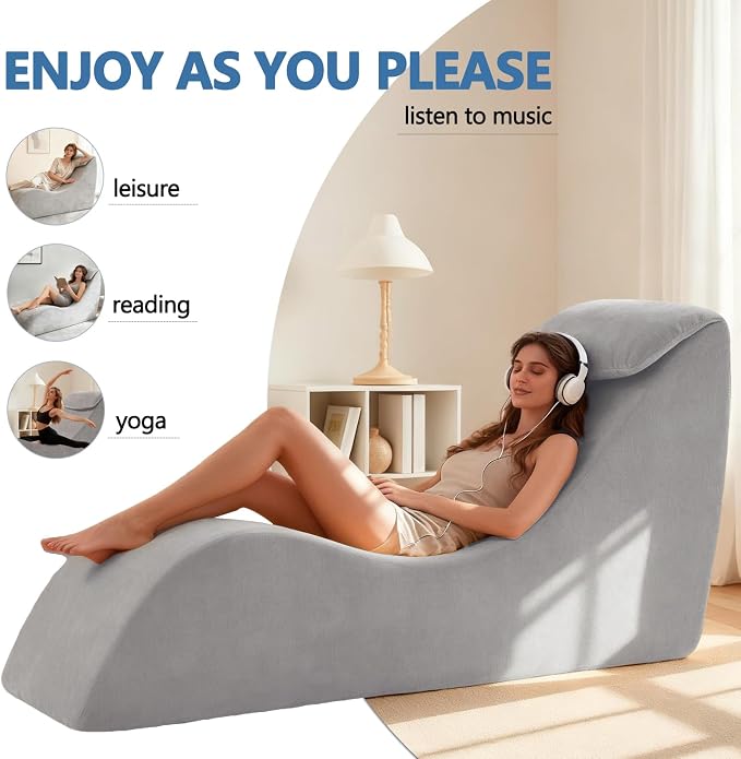 Yoga Chair Lounge for Adult, Yoga Lounge Chair，Ergonomic Chaise Lounge Chair - Image 4