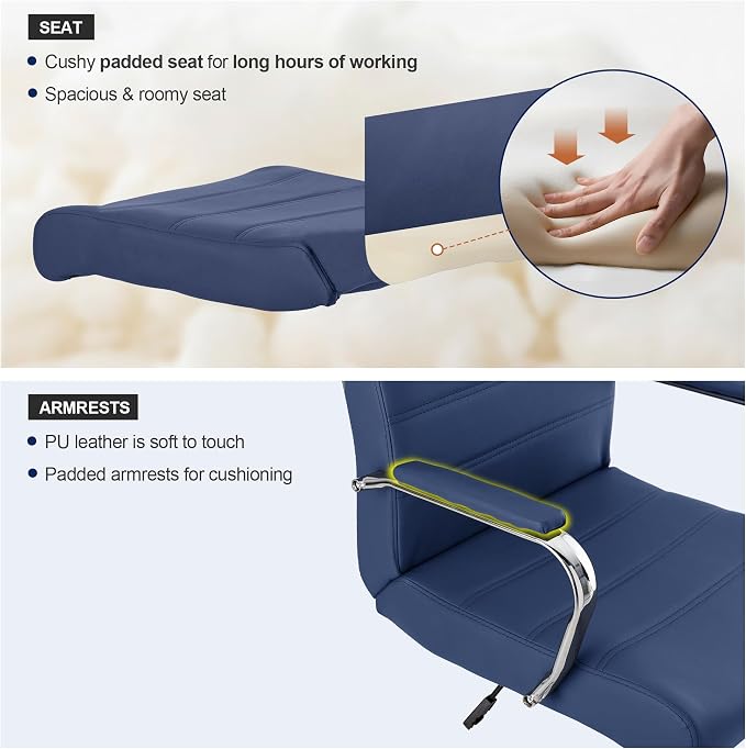 Office Desk Chair, Modern Conference Room Chairs, High Back Ergonomic Home - Image 8