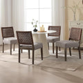 LZAREAL Farmhouse Dining Chairs Set of 4 Linen Fabric Upholstered Accent Side by LZAREALBetterRoomForRealLiving
