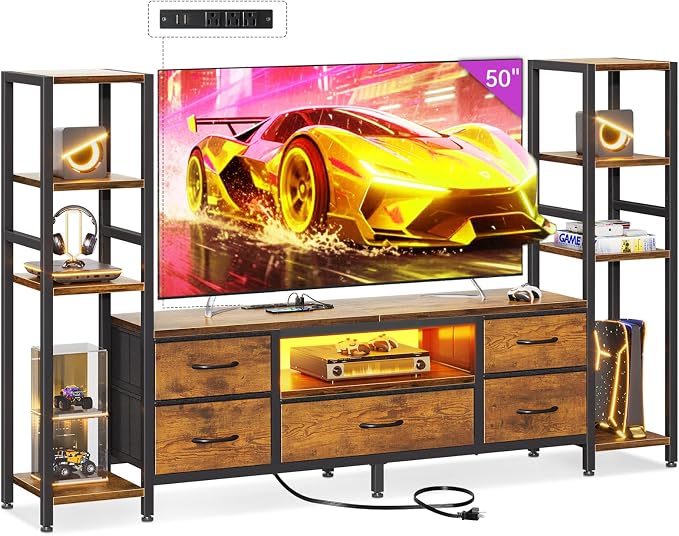 Casaottima TV Stand for 40/50/55 Inch TV, Low-Profile Entertainment Center by Casaottima