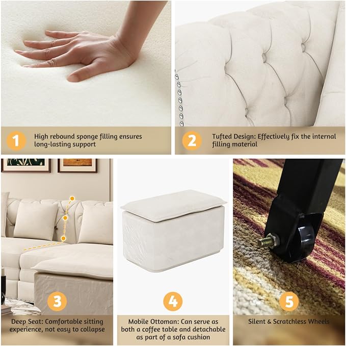 89" Velvet Pull Out Couch Bed - Image 4