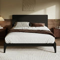 Merax Queen Size Bamboo Platform Bed, Mid-Century Modern Bed Frame by Merax