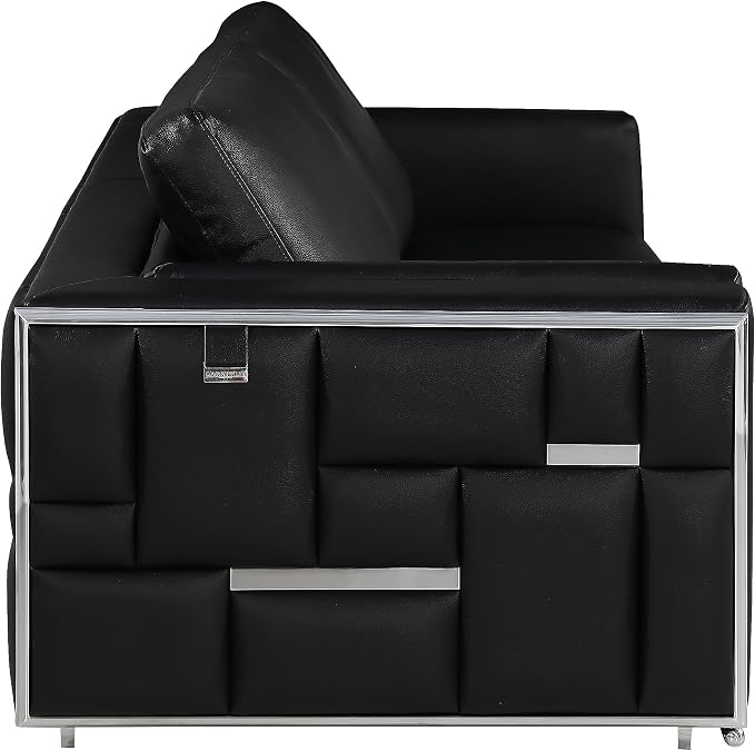 Blackjack Furniture Catania Modern Top Grain Italian Leather Sofa Set - Image 3