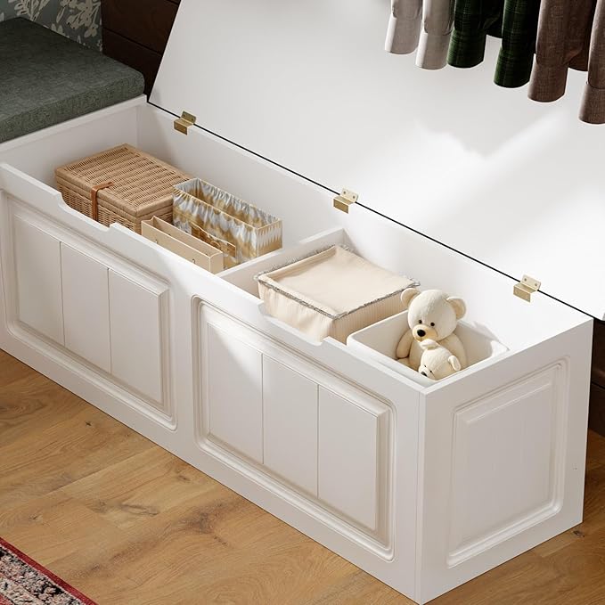 L Shape Storage Bench, Kitchen Breakfast Nook Bench, Backless Corner Bench Nook - Image 6