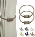 BEL AVENIR Magnetic Curtain Tiebacks, Decorative Drapery Holdbacks Modern Woven by BELAVENIR