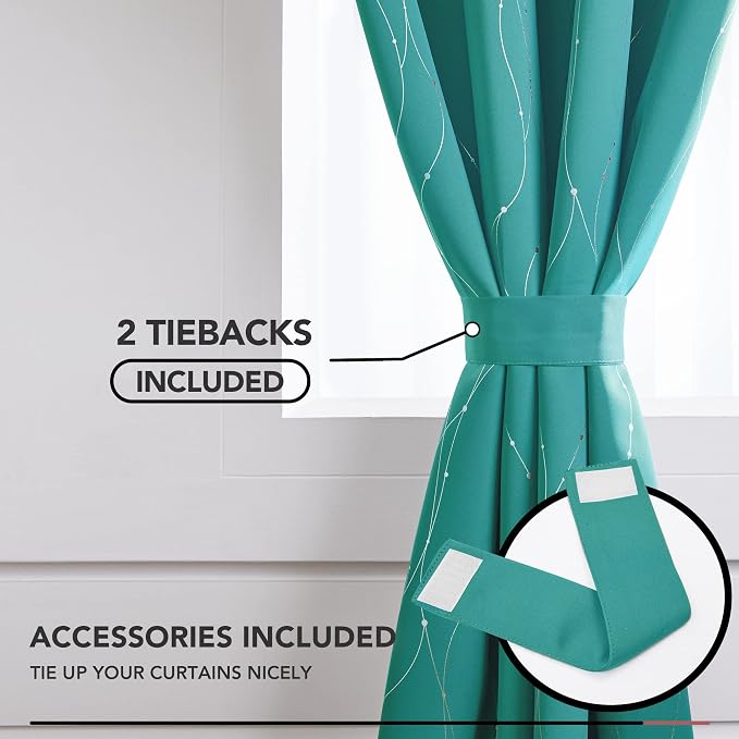 Deconovo Blackout Curtains for Sliding Door, Thermal Insulated Soundproof Drapes - Image 4