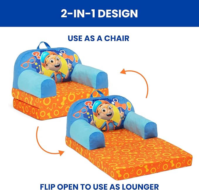 Delta Children - Blippi Cozee Buddy Flip-Out Kids Chair - Image 4