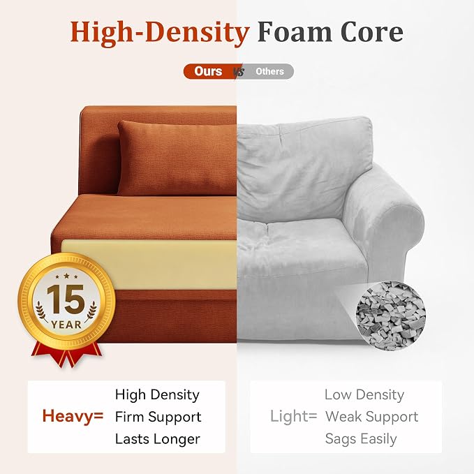 Fold Out Chair Bed, Folding Sofa Bed, 3 in 1 Convertible Sleeper Chair Bed - Image 8