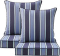 Outdoor Deep Seat & Back Cushion Set, 24 x 24 Inch Water Repellent and Fade by Supflourishia