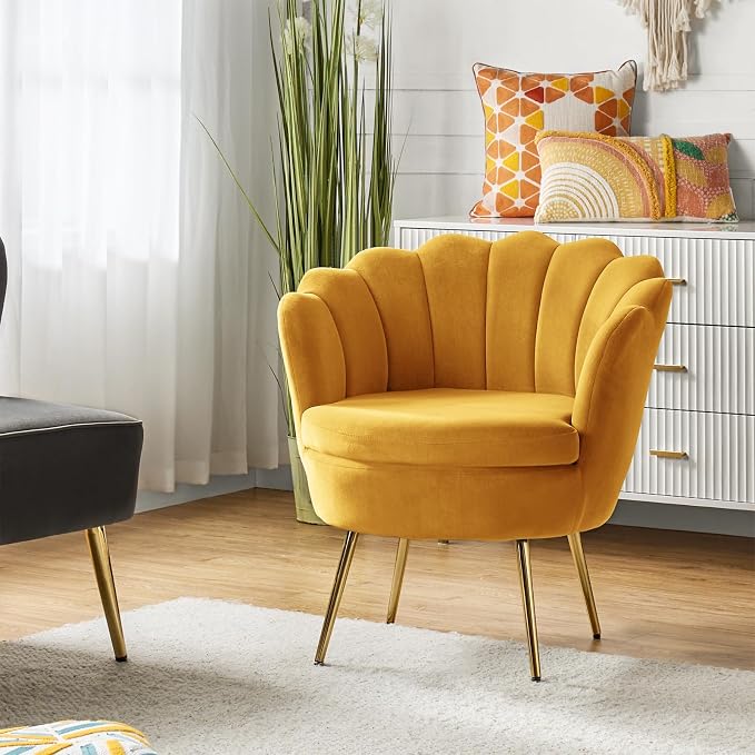 HULALA HOME Velvet Accent Chair by HULALAHOME