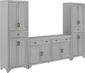 Crosley Furniture Tara 3-Piece Modern Farmhouse Sideboard Buffet Cabinet and by CrosleyFurniture