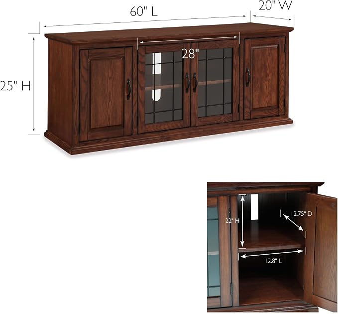 Leick Home 80360 Leaded Glass TV Stand - Image 3