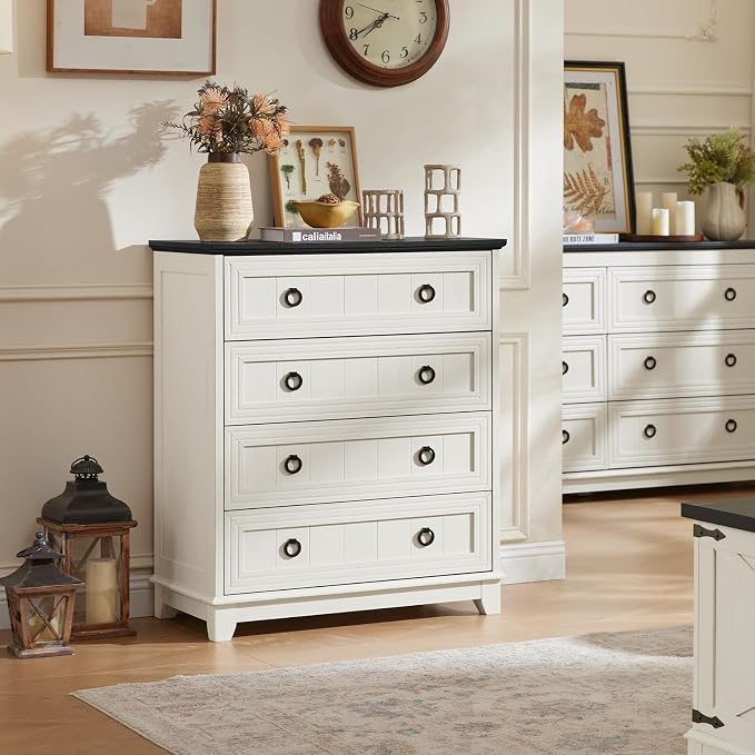Joaxswe Farmhouse 4 Drawer Dresser - Image 8