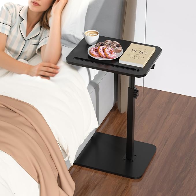 Black Side Tray Table for Couch - Image 3