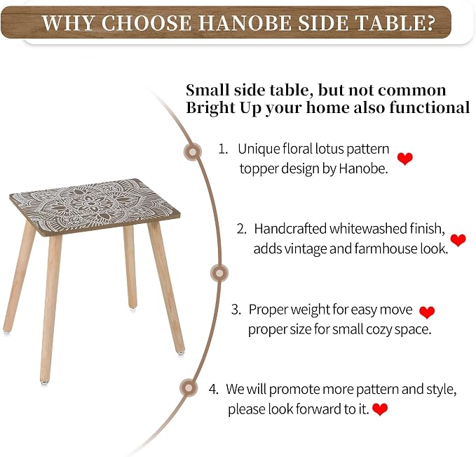 Hanobe Small Side Coffee Table: End Table - Image 6
