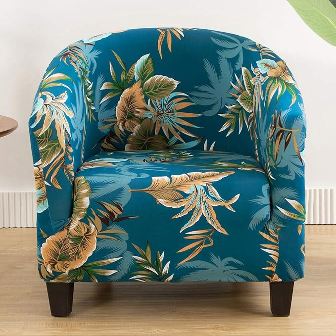 SearchI Club Chair Slipcover Stretch Barrel Chair Covers Printed Tub Chair - Image 2