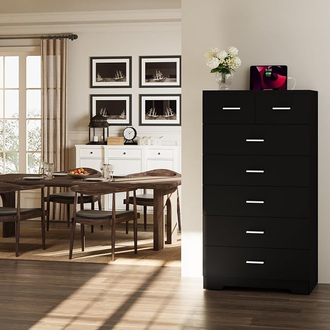 FJTJBSI 47.3" Tall Dresser for Bedroom Chests of Drawers - Image 2