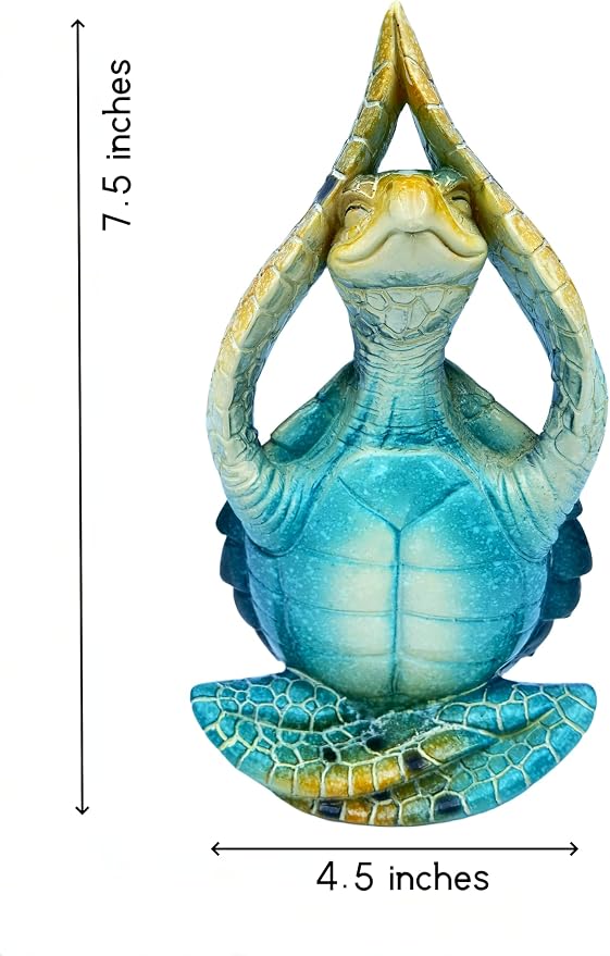 VVGIFTS Sea Turtle Meditation Yoga Decor, Garden Figurine Sea Turtle Meditating - Image 3