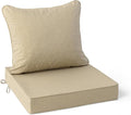 Summsun Outdoor Chair Cushions 19 x 19 Inch, Faux Linen Patio Furniture Cushions by SUMMSUN