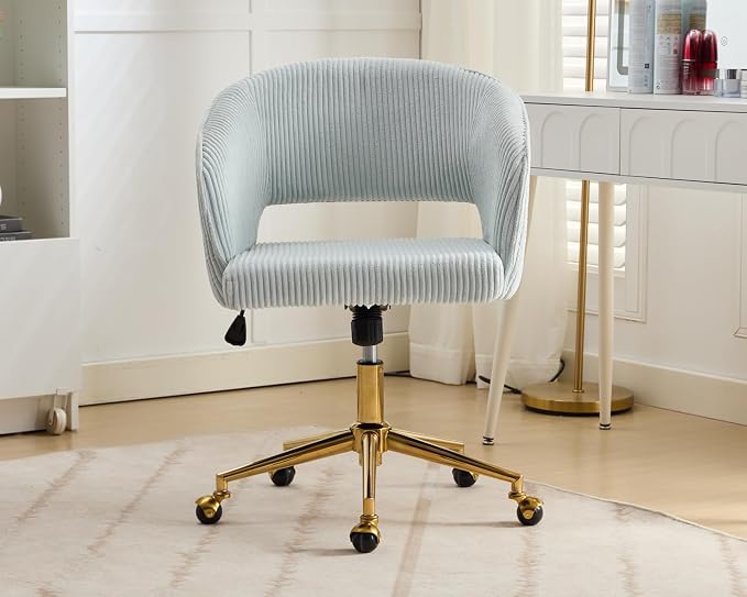 KCC Home Office Chair Swivel Desk Chair Accent Armchair Upholstered Modern - Image 9