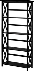 Montego 5-Shelf Bookcase-Black by CasualHome