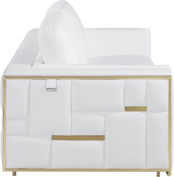Blackjack Furniture Catania Modern Top Grain Italian Leather Sofa Set - Image 3