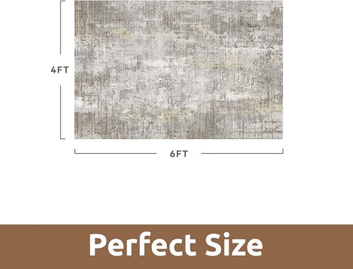 4 x 6 Area Rugs for Living Room, Machine Washable Non Slip Rug Ultra Soft Low - Image 2