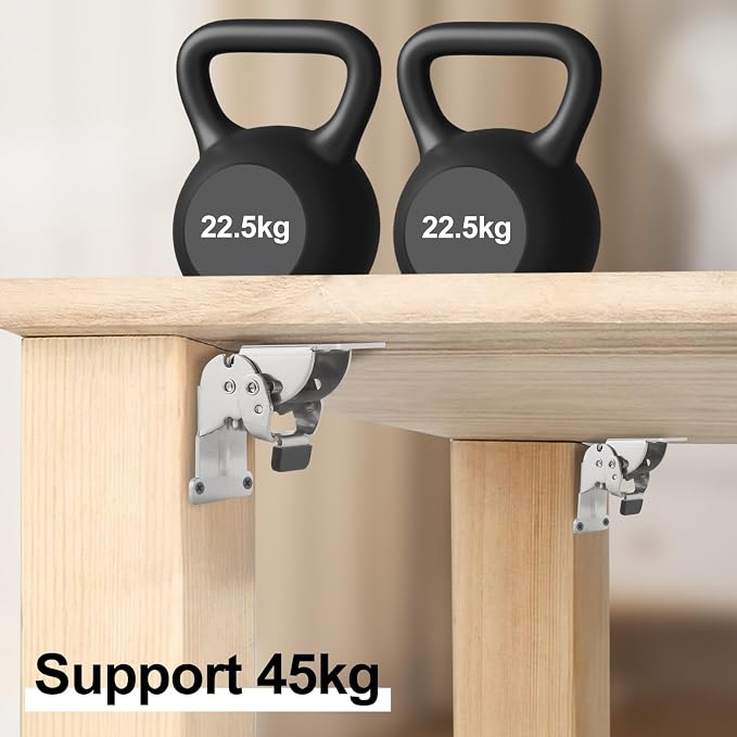 Self Locking Hinges Furniture Table Legs Locking Brackets, 90 Degree Folding - Image 5